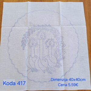 Prt za vezenje 40x40cm,  417