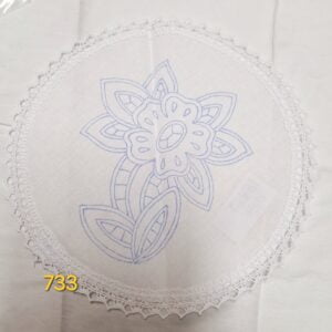 Prt za vezenje s čipko fi.22cm,733