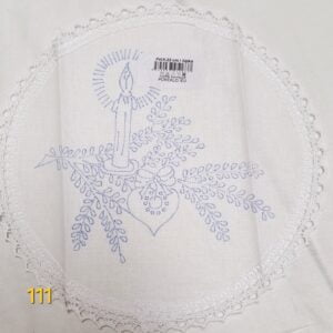 Prt za vezenje s čipko fi.22cm,111