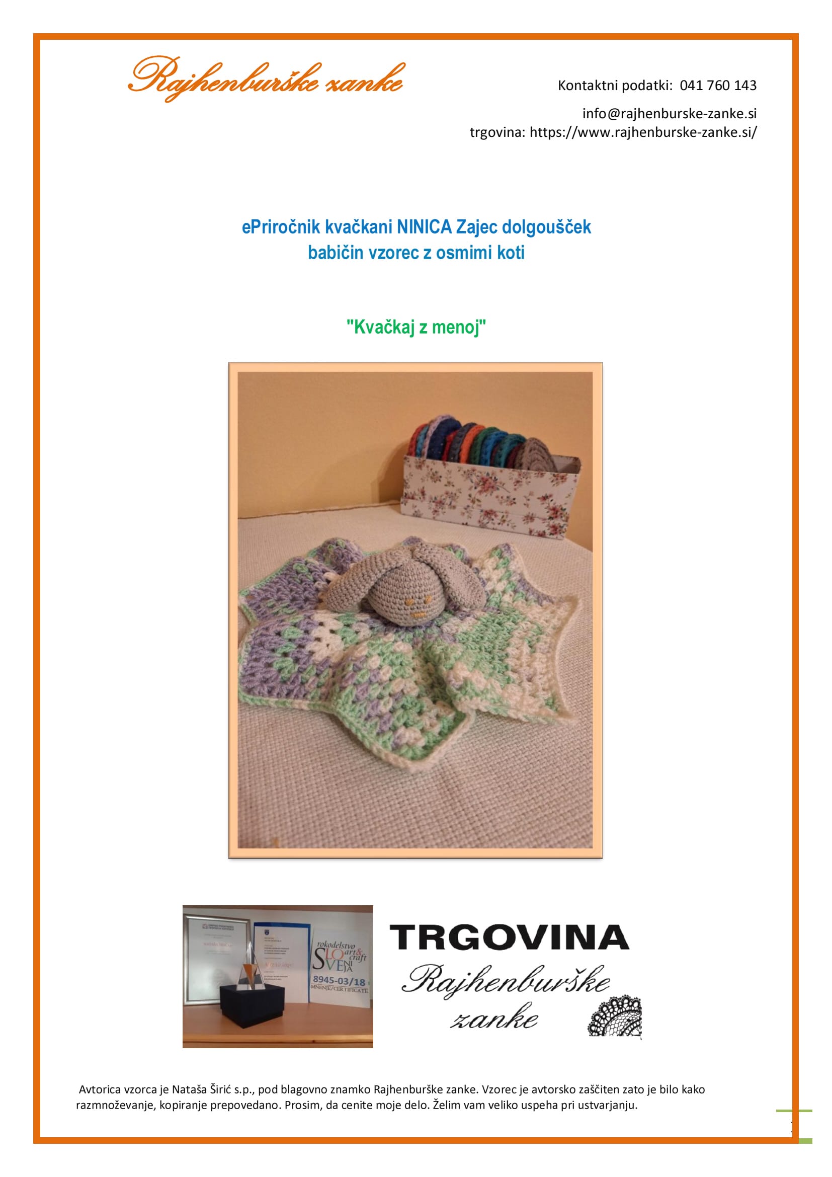 NINICA_Zajec dolgoušček_Babičin vzorec