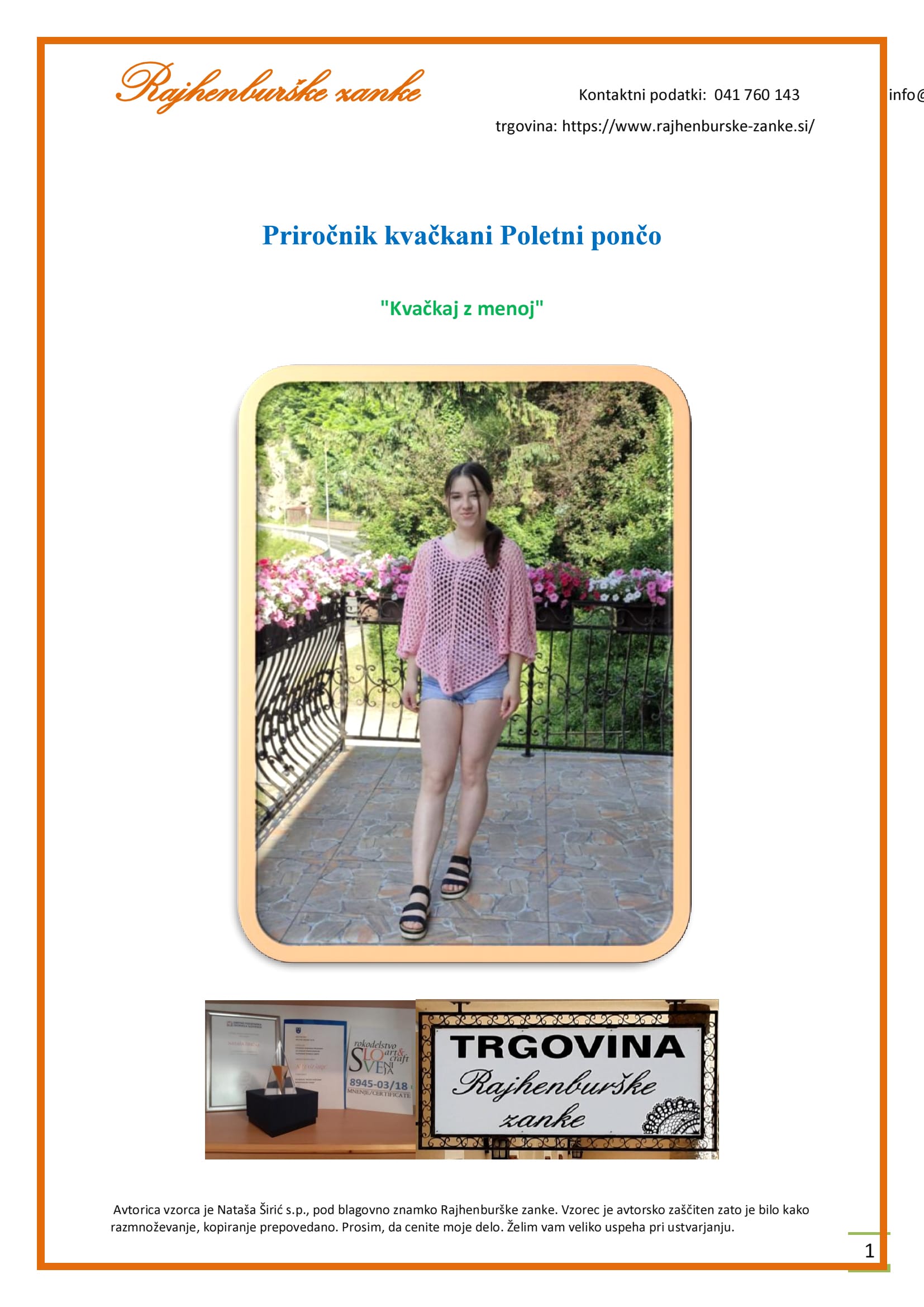 Navodila za kvačkanje Poletni pončo